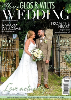 Cover of the August/September 2022 issue of Your Glos & Wilts Wedding magazine