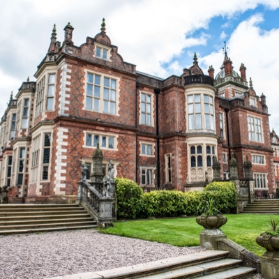 Crewe Hall is a 17th-century mansion with 117 bedrooms and manicured grounds