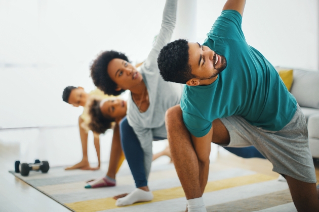 couple doing yoga