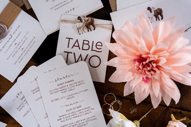 Rustic wedding stationery design by Dragonfly Couture Stationery