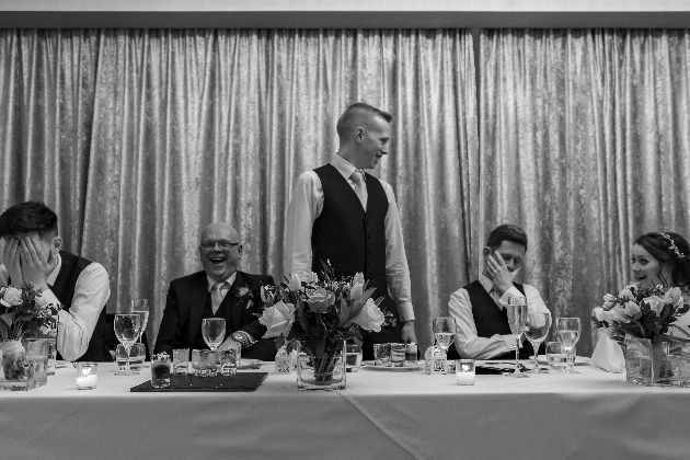 Wedding speeches best man has just embarrassed the groom