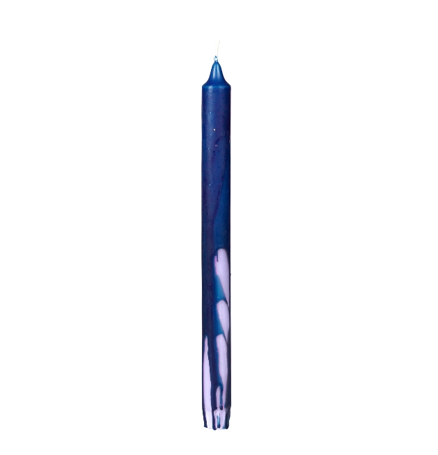 blue and purple drip candles