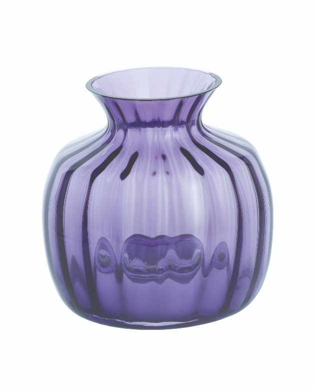 round purple vase