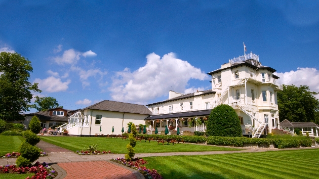 view of thornton hall hotel from its grounds