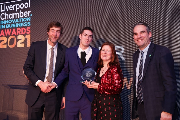 Gemma Wakerley accepting her Environmental and Climate award
