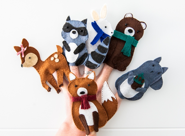 woodland animal finger puppets 