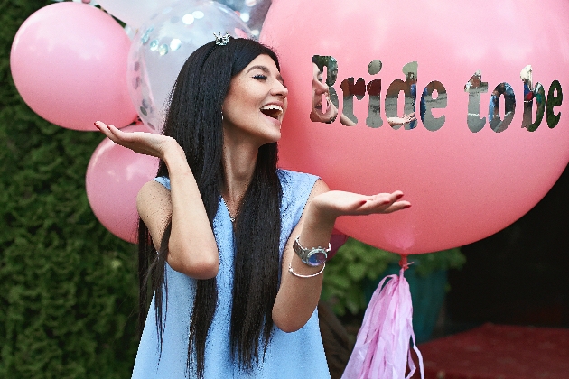 Bride smilng