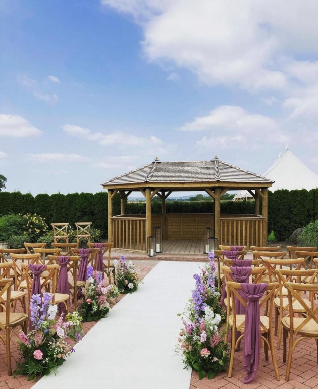 Cheshire View outdoor ceremony set up