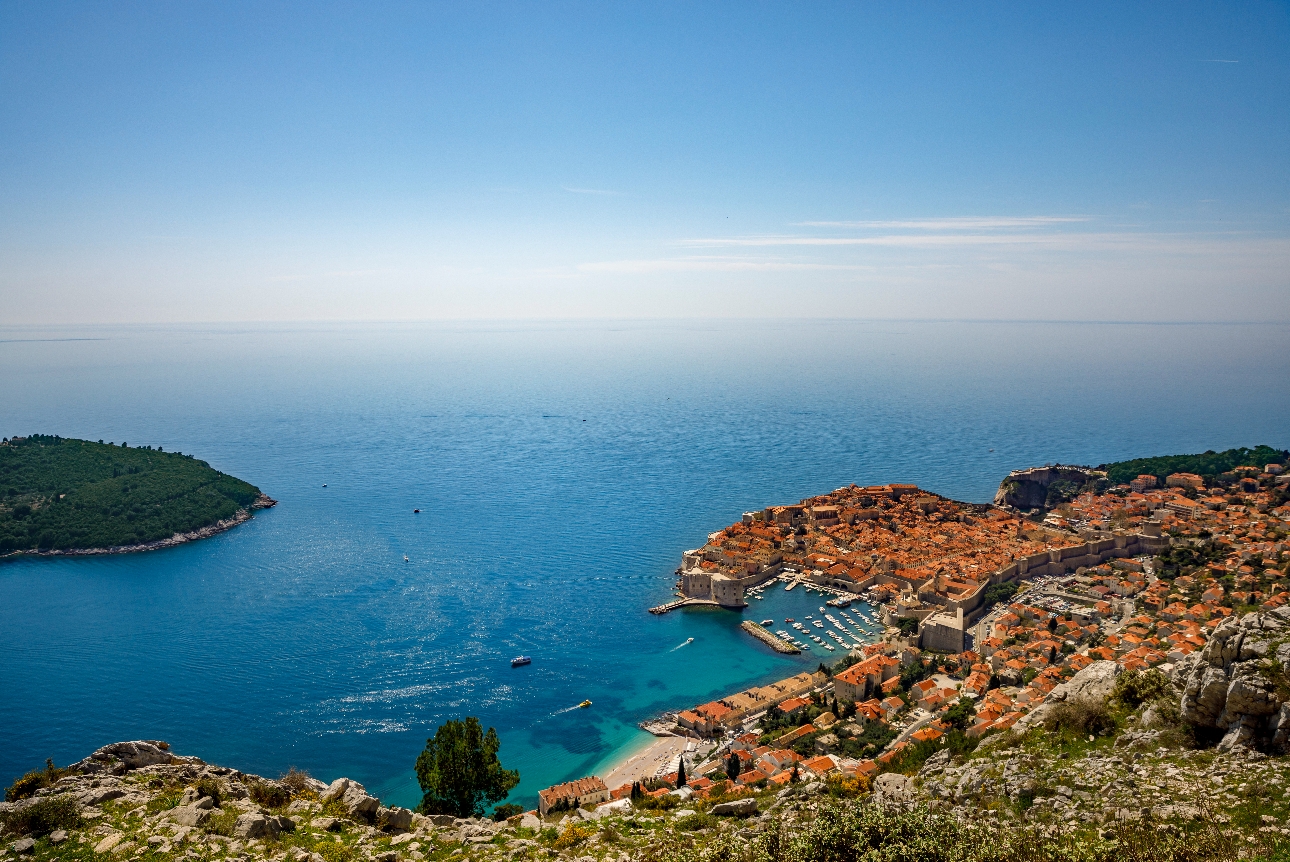 aerial view of Dubrovnik