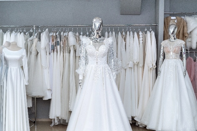 Wedding dresses on a mannequin