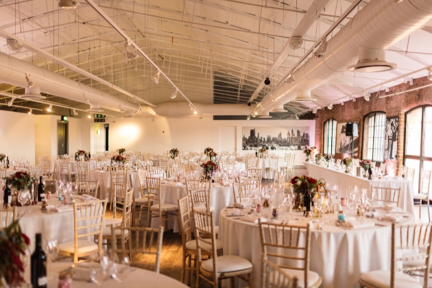 Interior Maritime Museum Liverpool set up for a wedding