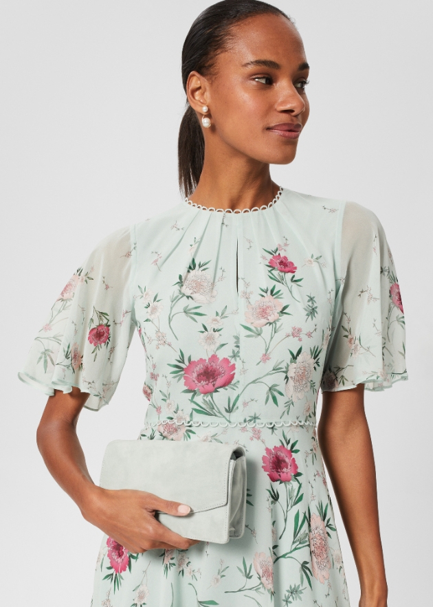 mint green and floral dress ideal for mother of the bride