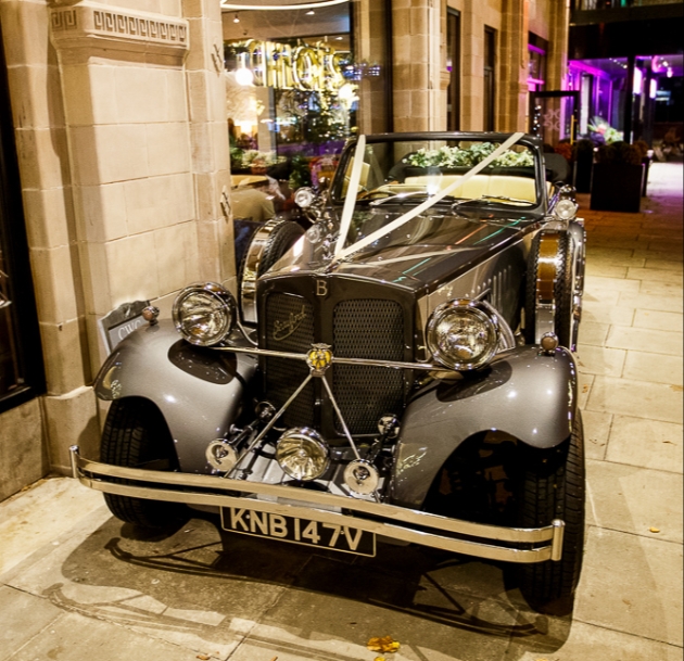 Elegant wedding car from Churchtown Wedding Cars