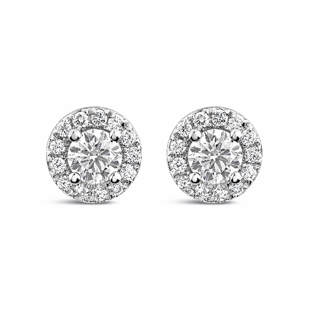 ground diamond earings