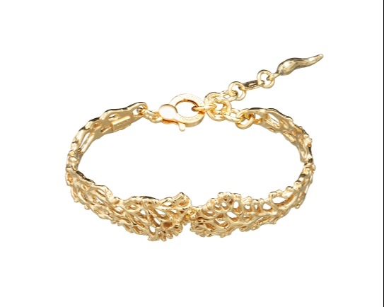 A gold bracelet