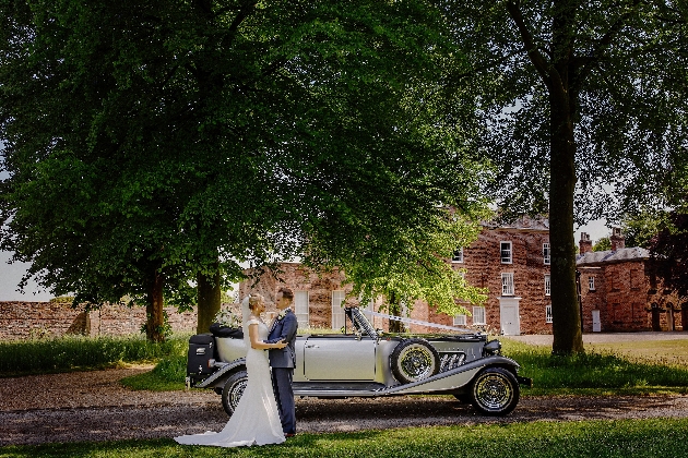Meols Hall couple and car exterior