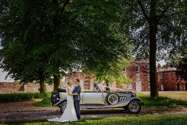 Meols Hall couple and car exterior