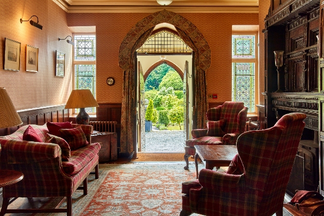 Penmaenchaf entrance hall with front door open