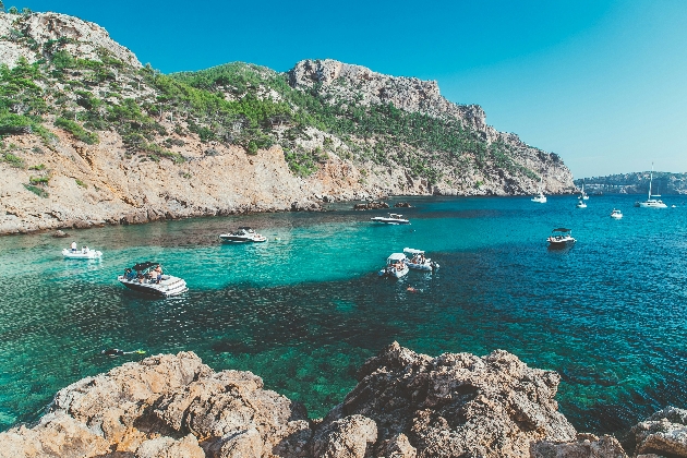palma de mallorca coastline with boats