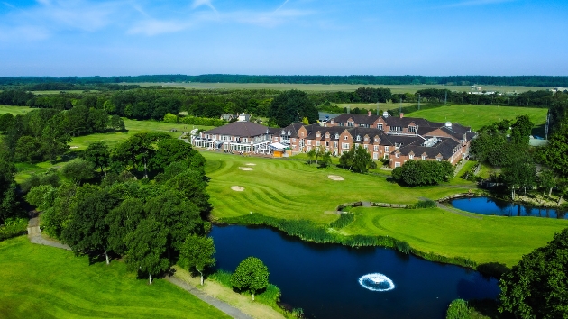 Drone shot of Formby Hall Golf Resort and Spa