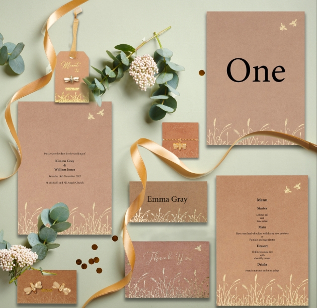 brown kraft paper range with bee design 