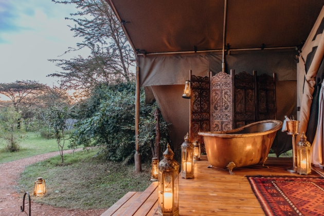 bathtub in safari camp