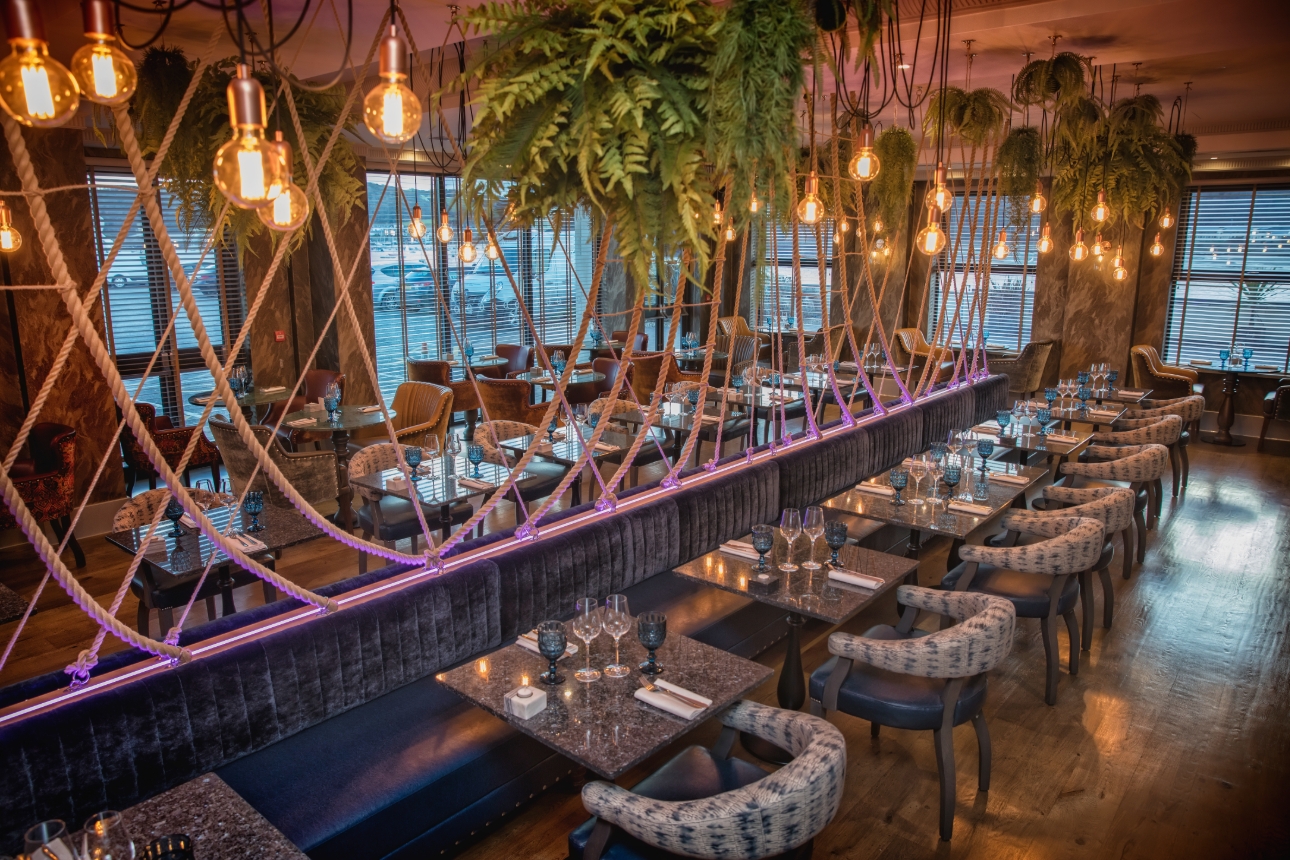 bringing the outdoors in themed restaurant